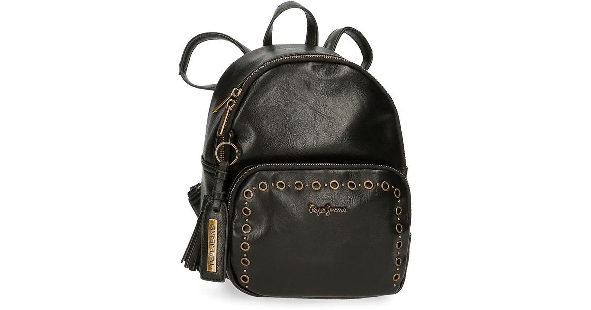 Camper Mochila Casual Negro 20x25,5x10 cms Piel sintética de Pepe Jeans