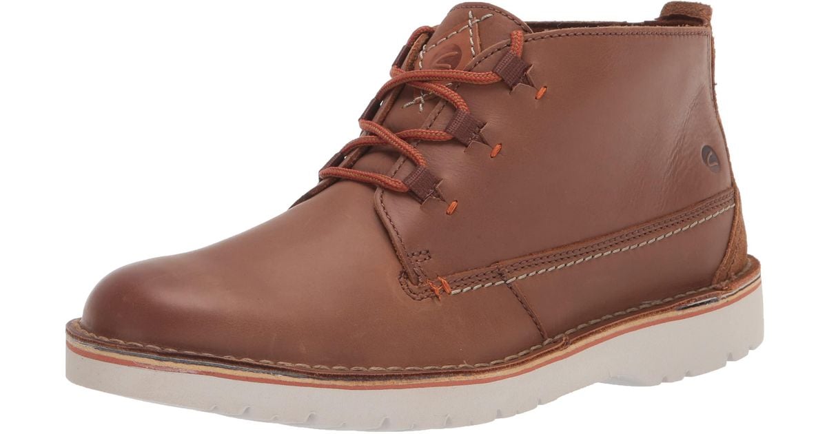 Clarks Synthetic Eastford Mid Chukka Boot in Dark Tan Leather (Brown ...