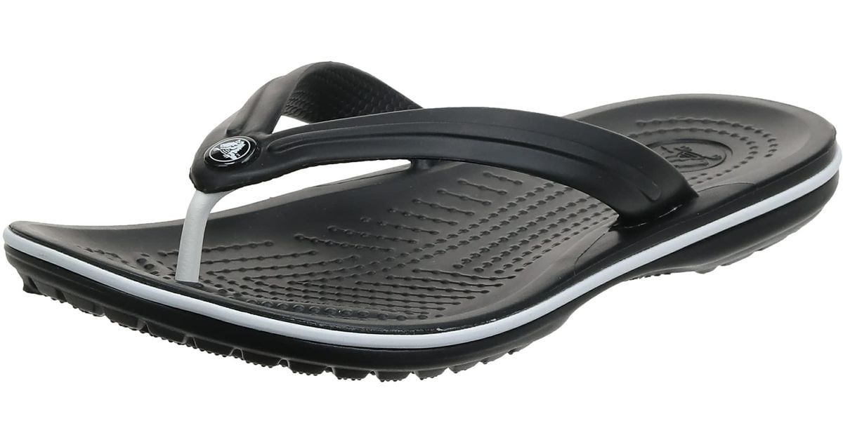 Crocs™ Crocband Flip Thong Sandals Black | Lyst