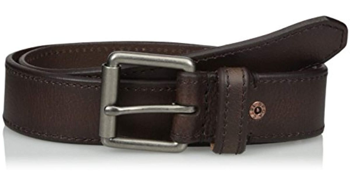 Levi's Denim 1 1/2 In.plaque Bridle Belt With Snap Closure,brown,28 for ...