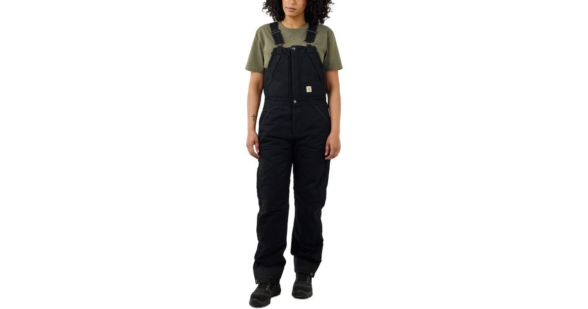 Carhartt Womens Loose Fit Washed Duck Insulated Biberall Overall in