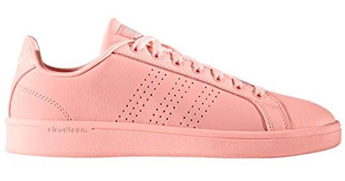 Adidas Pink Cloudfoam Advantage Clean W Fashion Sneaker