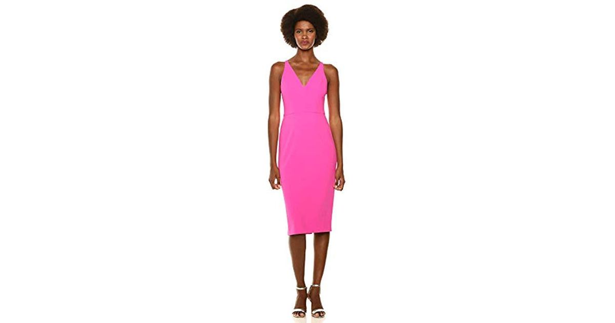 donna morgan deep v crepe dress