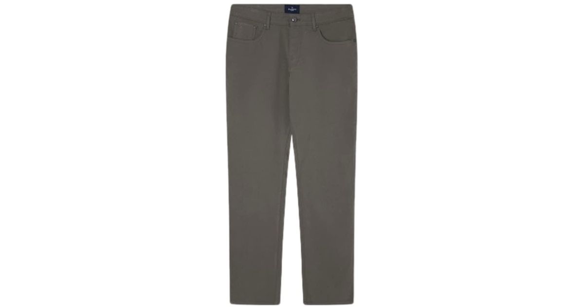 Hackett Texture 5 Pkt Pants in Black for Men Lyst UK