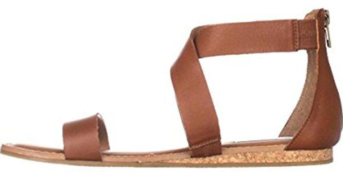 steve madden halley cognac leather sandals