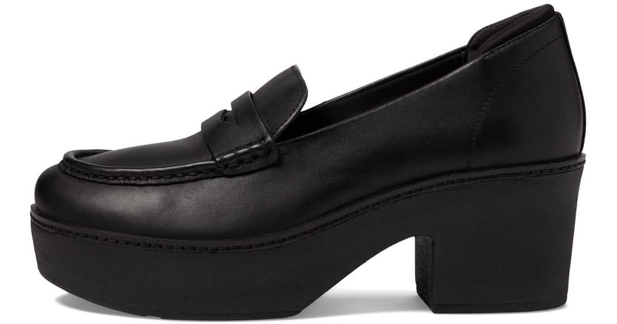 Fitflop Pilar Leather Platform Loafers in Black | Lyst UK