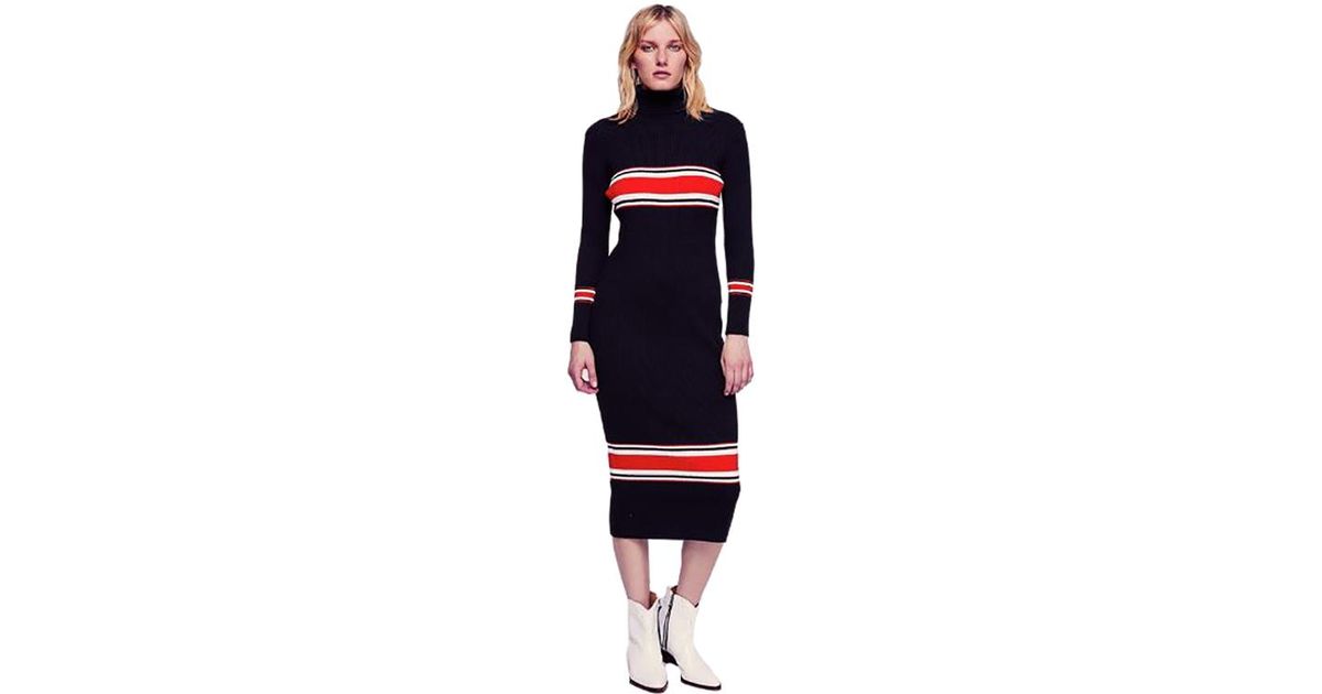 free people sport stripe midi dress