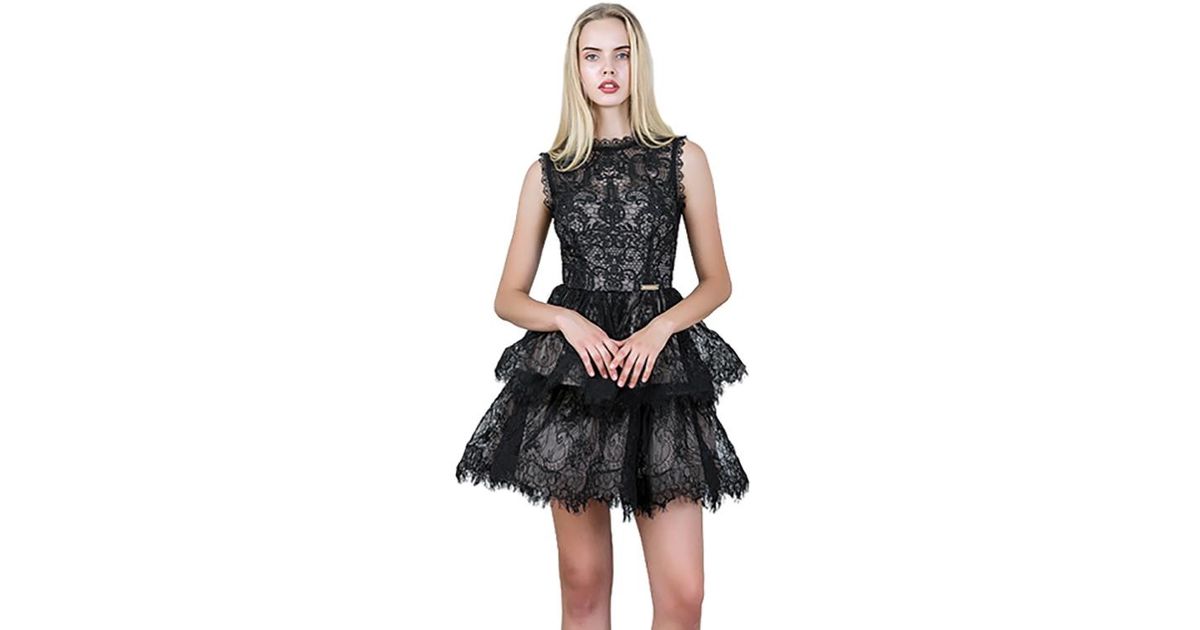 bronx and banco black lace dress