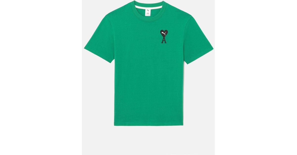 PUMA X Ami Graphic Tee in Green for Men 