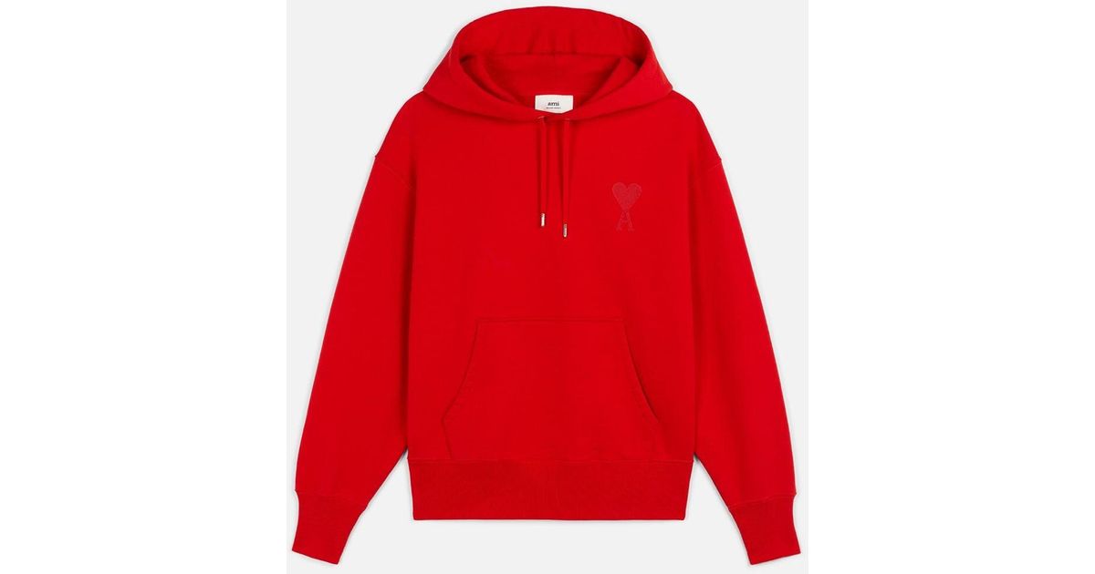 ami red hoodie
