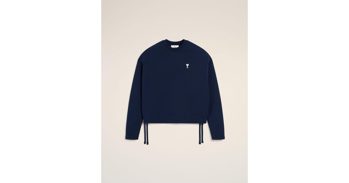★AMI PARIS★Blue Cotton Ami de coeur Sweatshirt★ Ami Paris Cotton Ami De Coeur Sweatshirt in Blue | Lyst