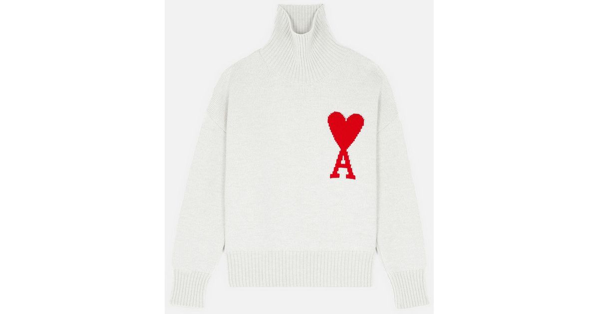 ami de coeur oversize funnel neck sweater