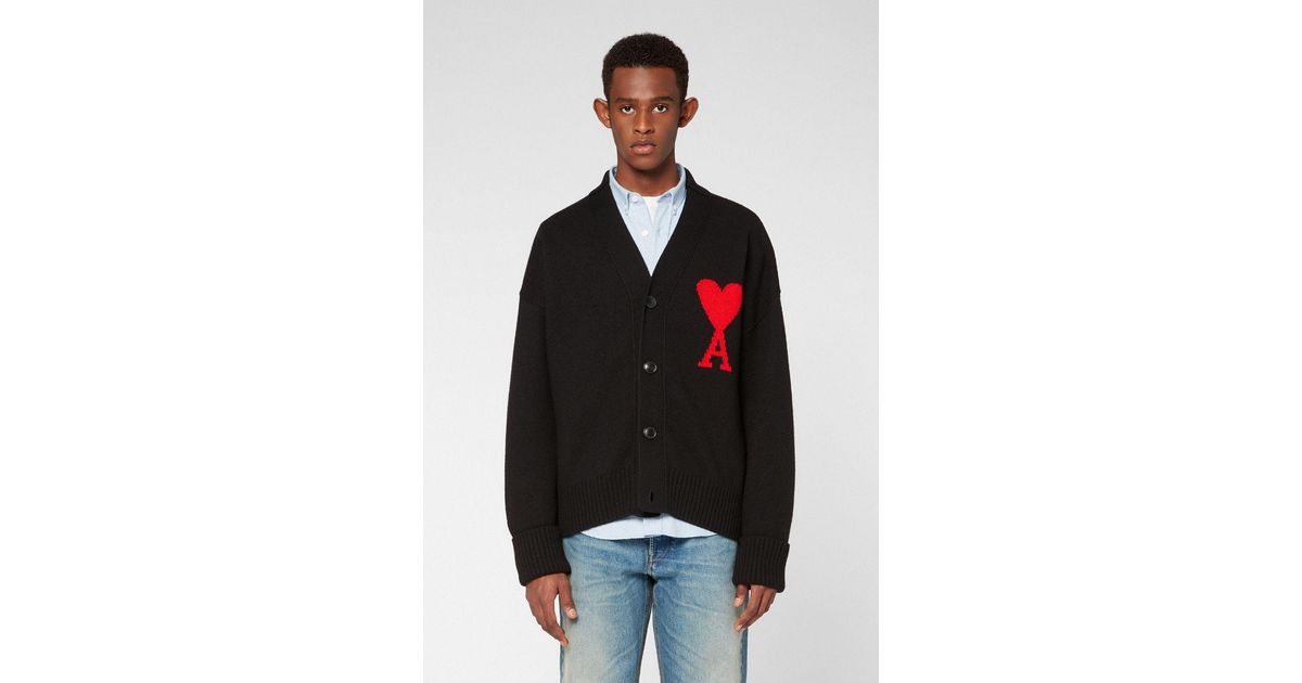 ami de coeur intarsia oversize cardigan