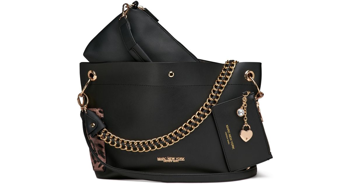 Lyst Andrew Marc Houston Street Hobo In Black