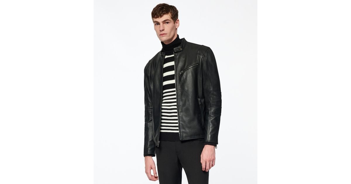 andrew marc weston leather moto jacket