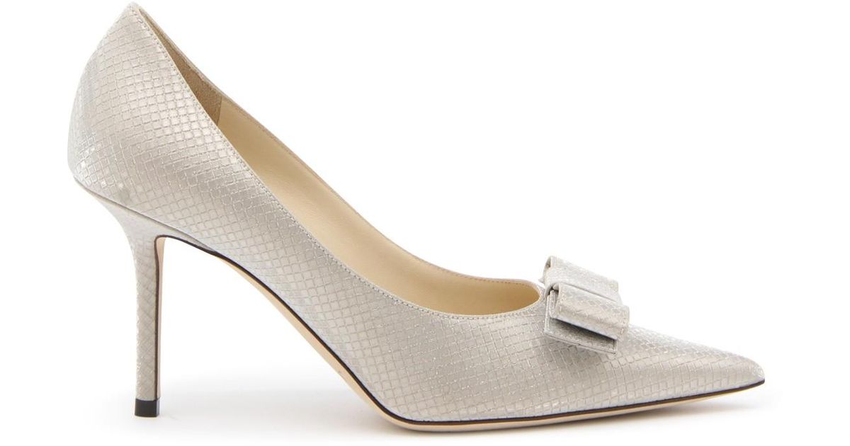 Jimmy Choo Cream White Leather Love Pumps Lyst