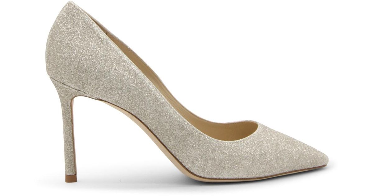 Jimmy choo romy deals 85 platinum ice