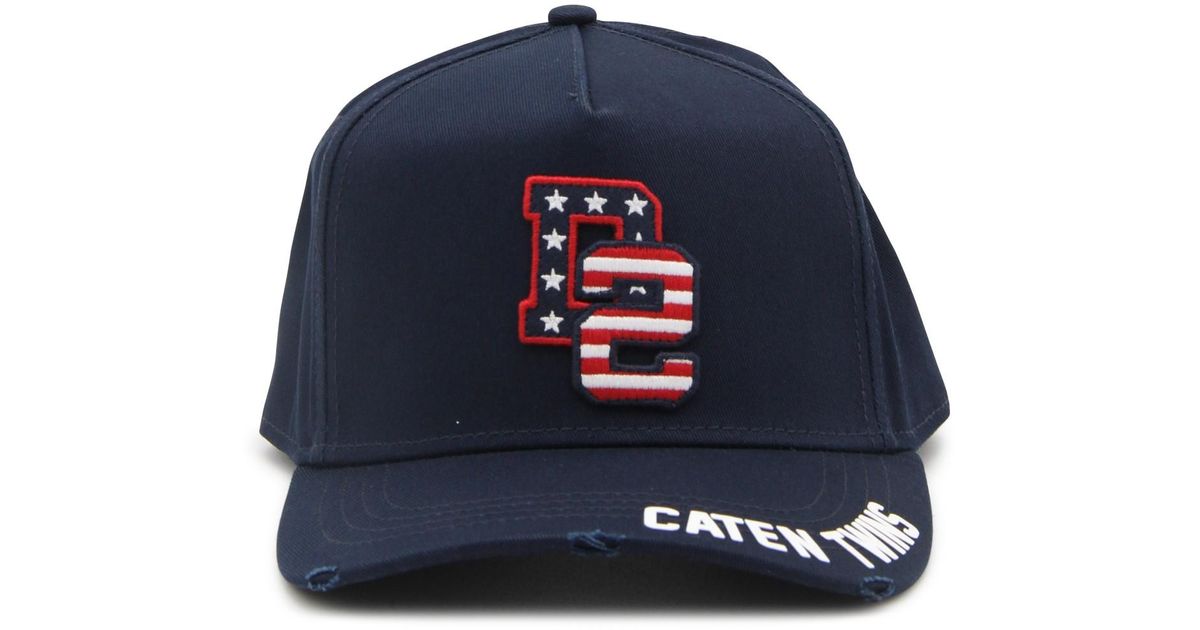 DSquared² Cotton American Baseball Cap in Blue for Men Lyst