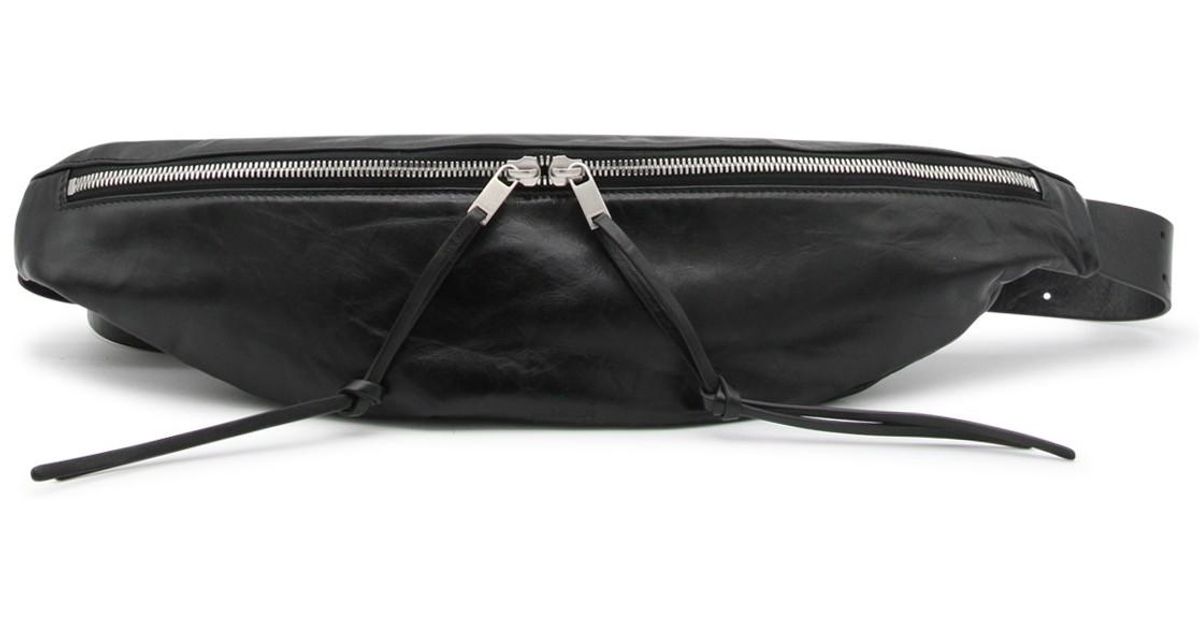 Jil Sander Leather Banana Belt Bag in Black for Men Lyst