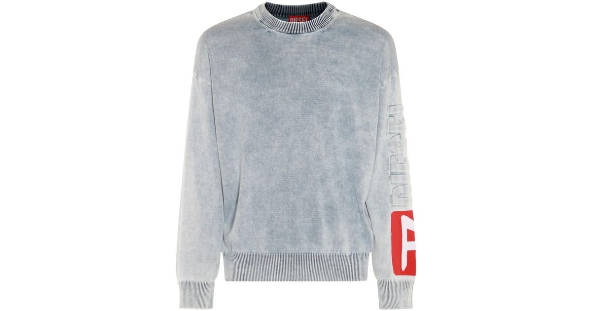 DIESEL And Red Cotton Blend Sweatshirt in Blue for Men | Lyst