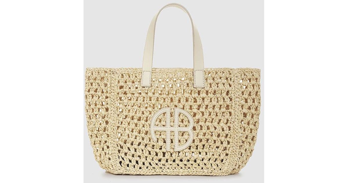 Anine Bing Small Rio Tote in Natural | Lyst UK