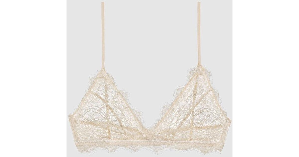 Anine Bing Lace Bra With Trim in White | Lyst