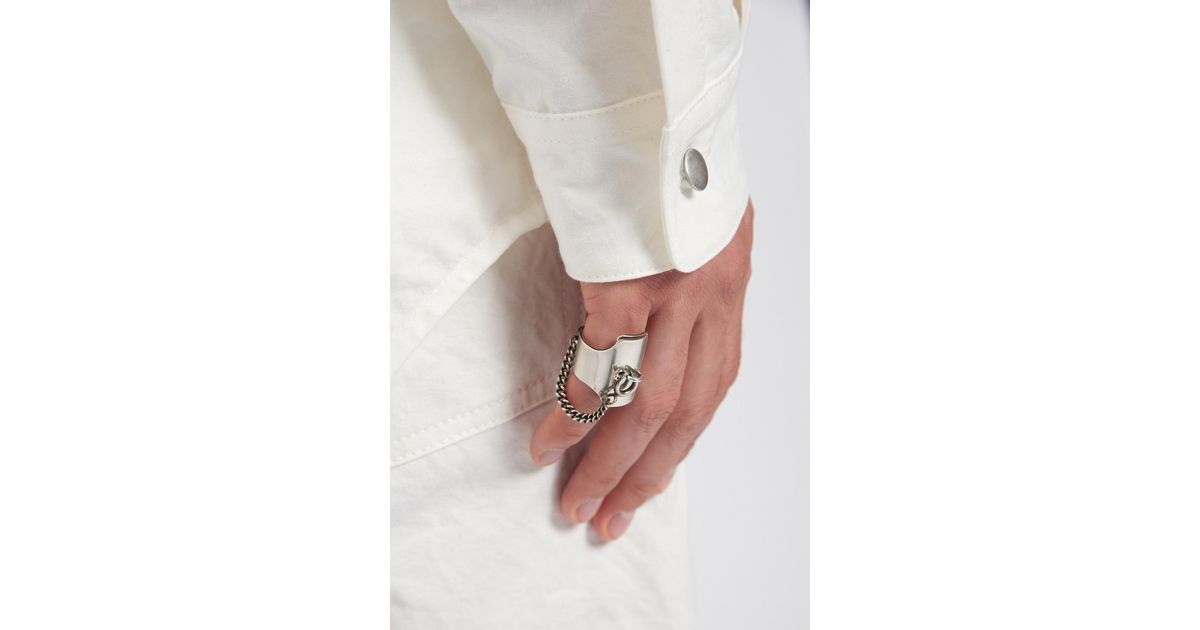 Ann Demeulemeester Martine Lockring in White | Lyst