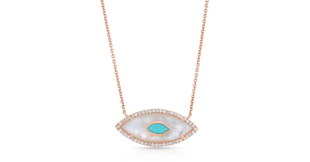 Mother Of Pearl Evil Eye Necklace Shop 