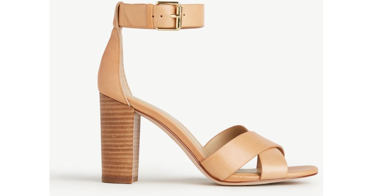 natural block heel sandals