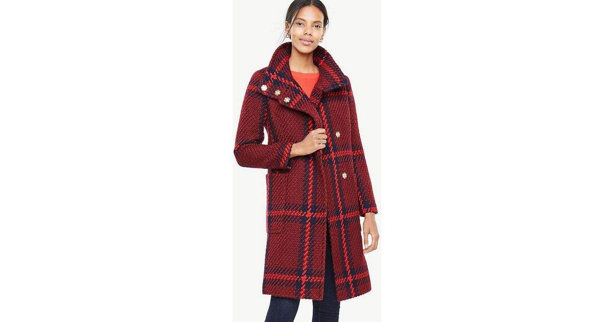 plaid petite coat