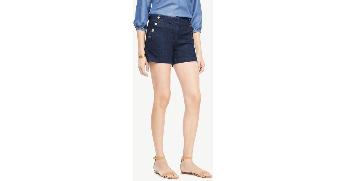 ann taylor denim shorts