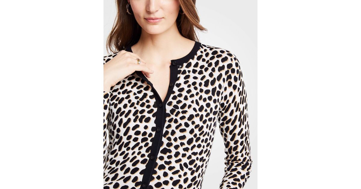 ann taylor leopard cardigan