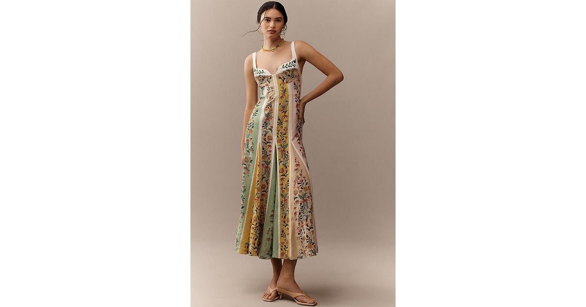 FARM Rio Linen Floral Stripe Maxi Dress in Natural | Lyst UK FARM Rio Linen Floral Stripe Maxi Dress in Natural | Lyst UK