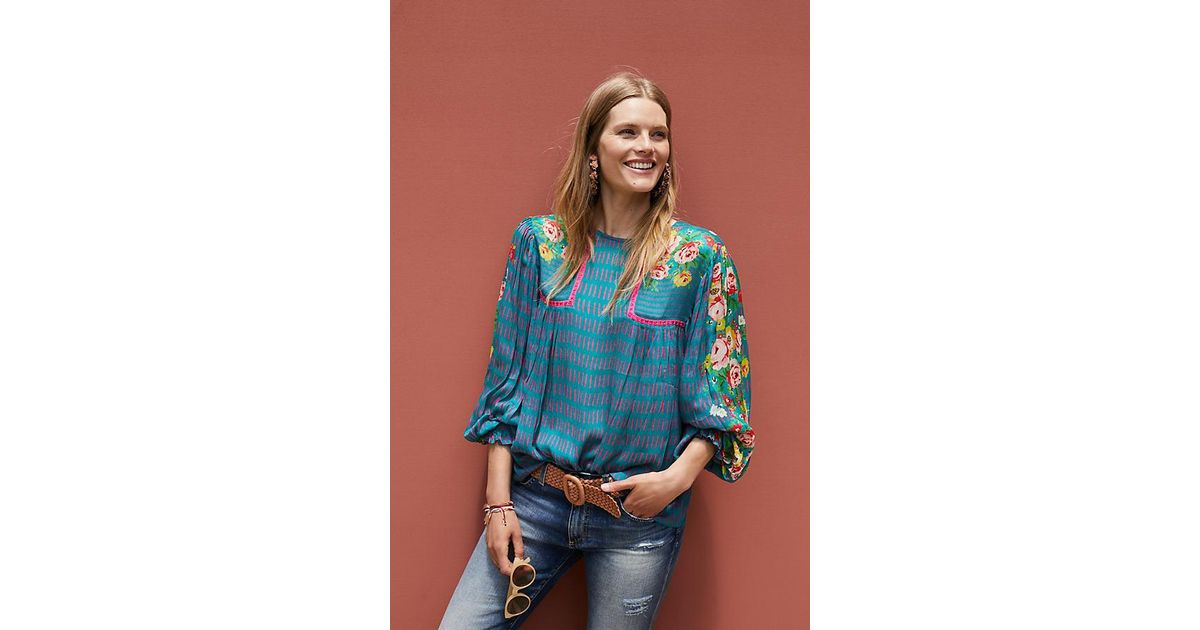 eclectic peasant blouse