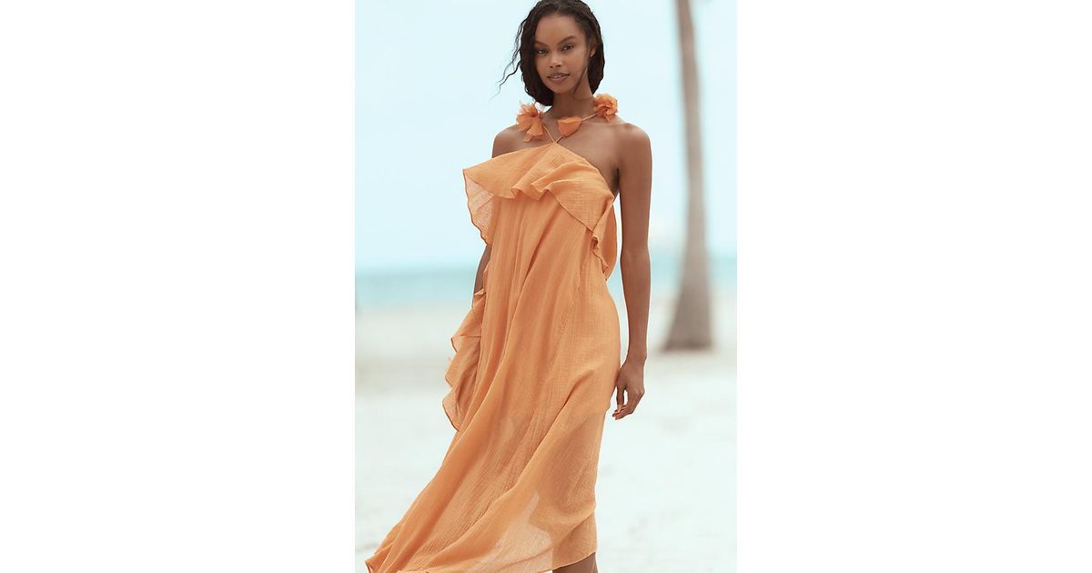 halter dress tie back White Chiffon Halter Dress with Tie Back- Size S – Lady Rae