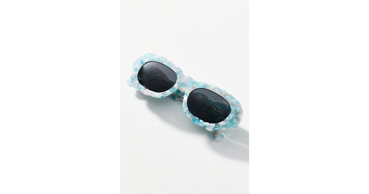Anthropologie I-SEA x Celandine Cloud 9 Check Oval Sunglasses in Blue CLOUD 9 - Women main image 2