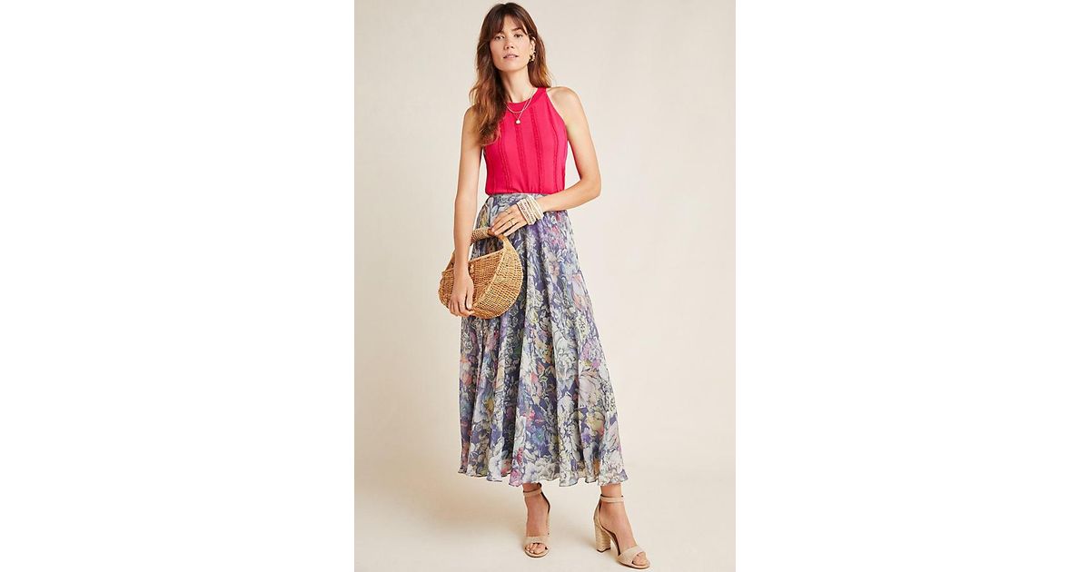 miele floral midi skirt