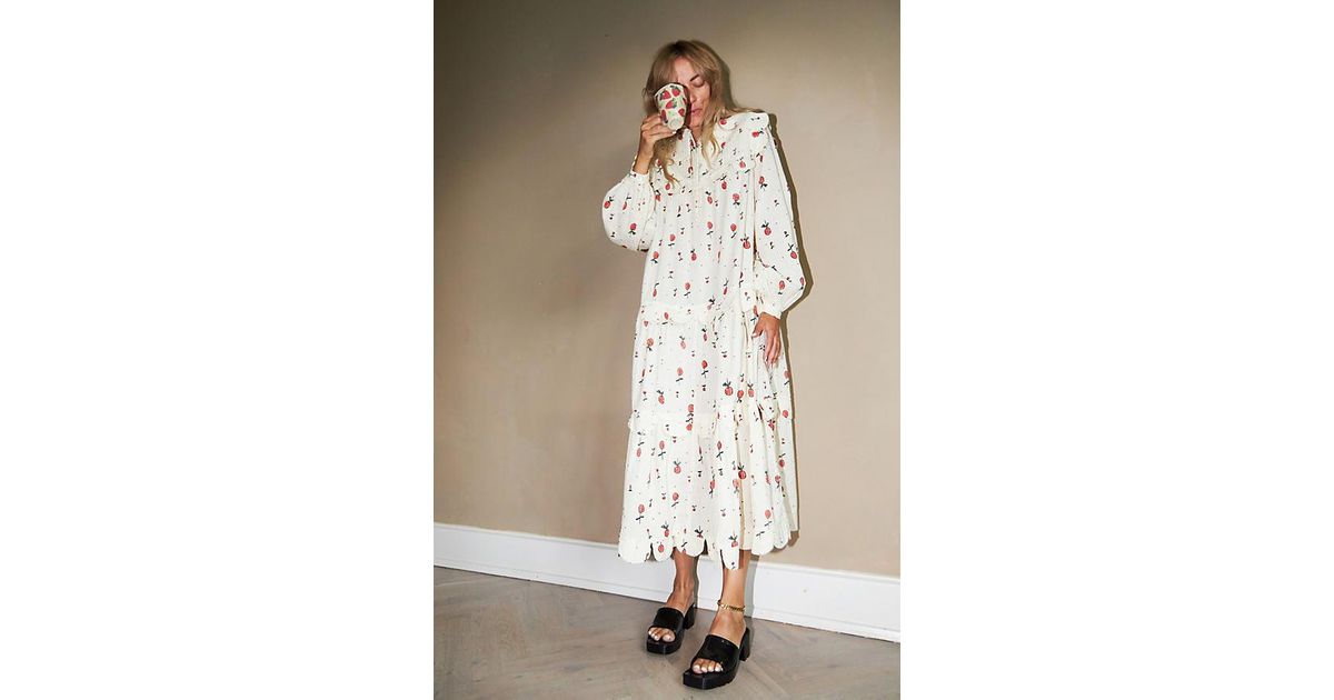 slim fit dress slacks NOVA LACE CHERRY MAXI DRESS – Kinga Csilla main image 0