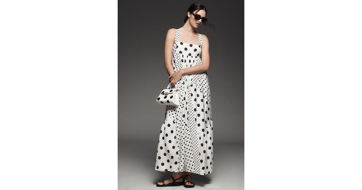 maeve sleeveless fitted a line midi dress Staple The Label Maeve Midi Shirt Dress In Blue Floral main image 1