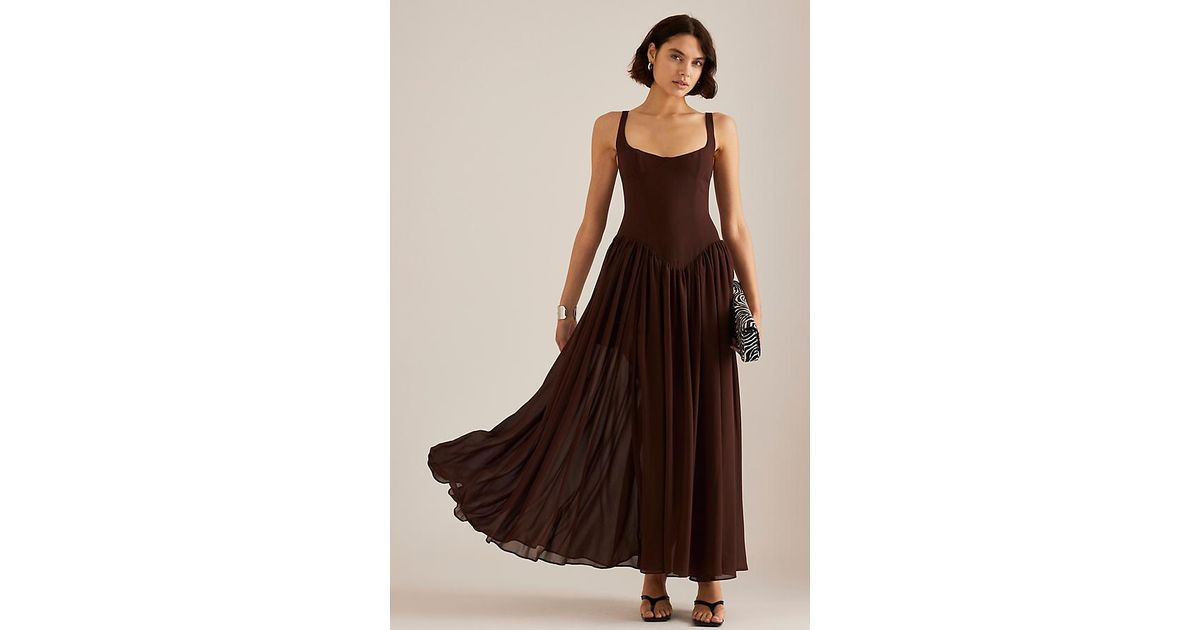sachin and babi light blue dress Women's Raquel Black Drop Waist Cotton Maxi | Medium main image 0