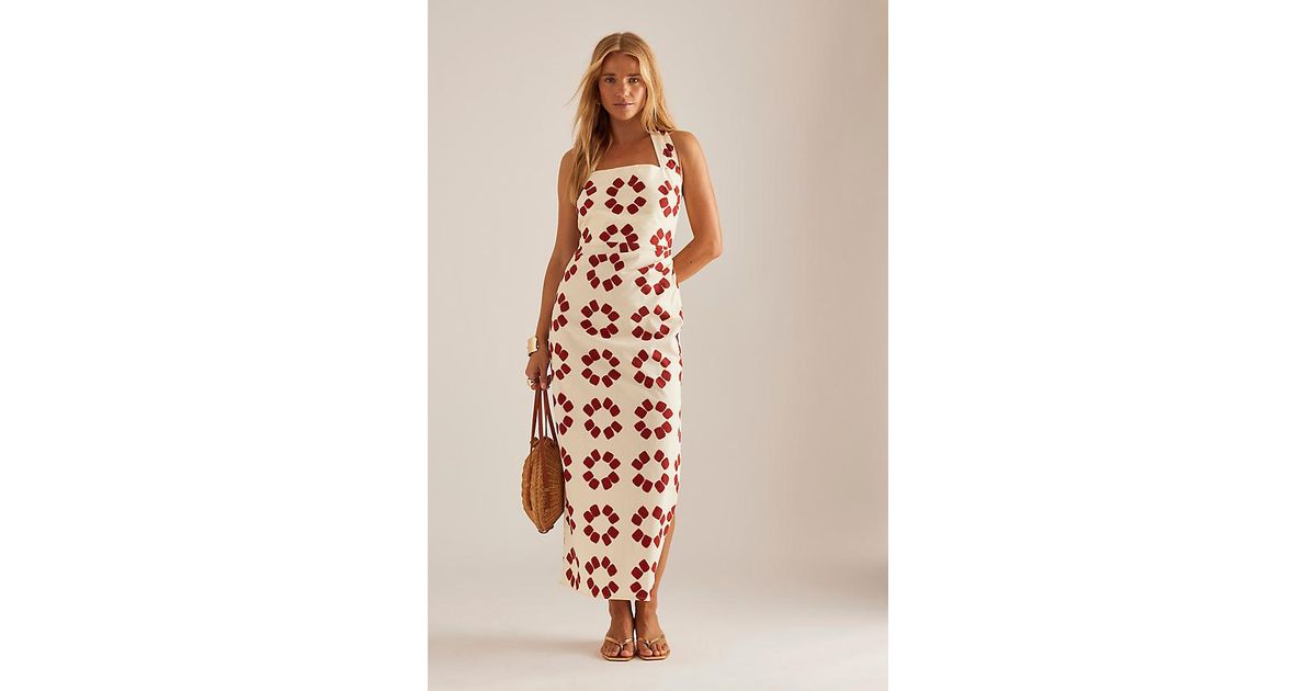 laagam Leandra Sleeveless Midi Dress in Pink | Lyst UK