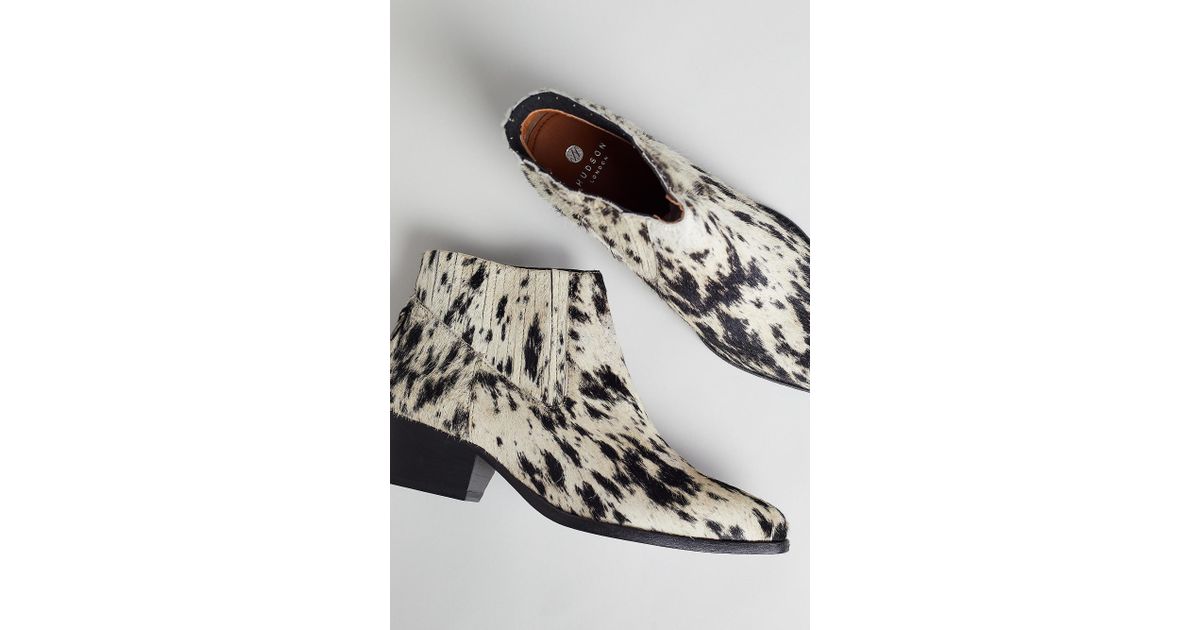 pony hair ankle boots