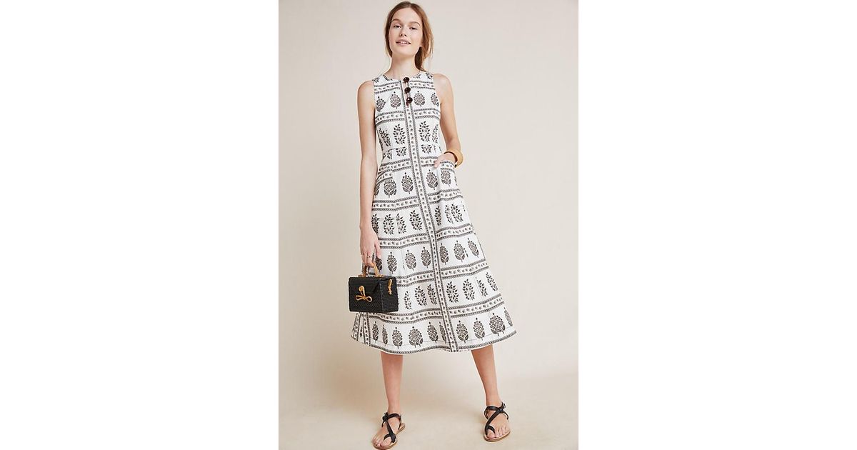 Anthropologie woodblock midi dress sales