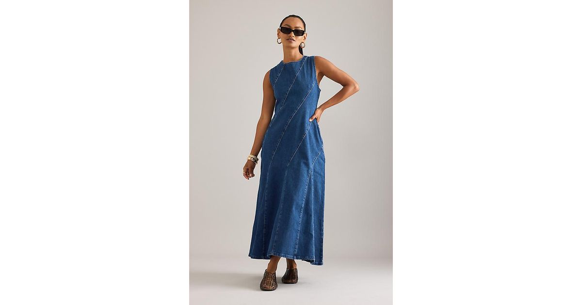 aligne raven denim midi dress ALIGNE Raven Denim Midi Dress