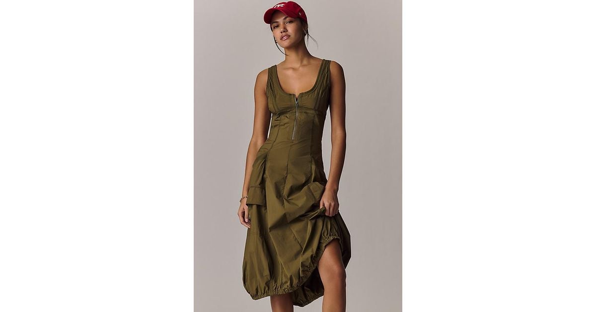Daily Practice by Anthropologie Daily Practice Fastpack Bubble-Hem Midi  Dress in Natural | Lyst UK