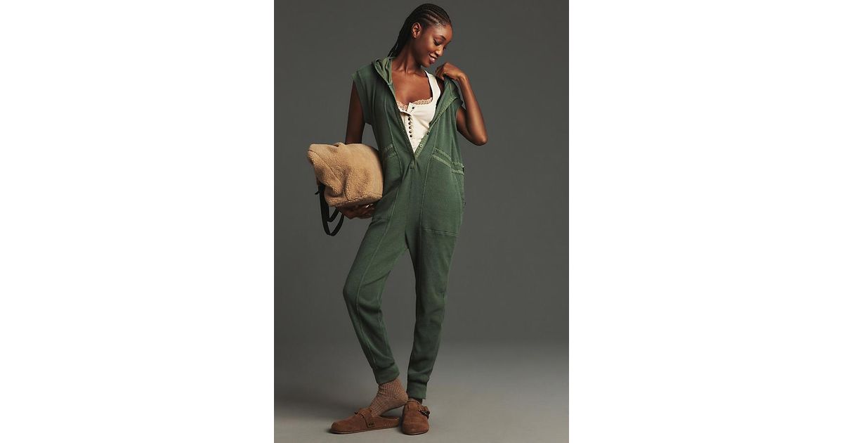Anthropologie green jumpsuit top