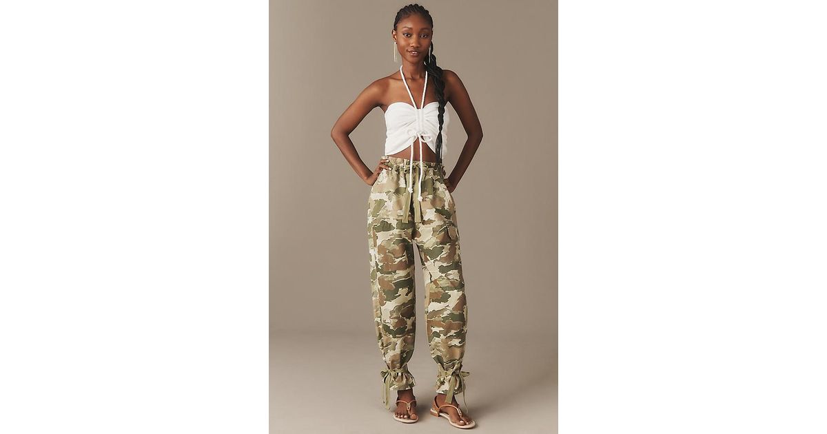 Camo paper bag trousers best sale