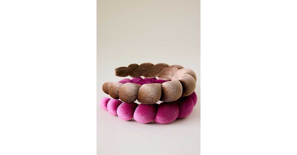 New?Anthropologie- Elegant Pink Bubble Headband Spa Gift | Bubble Skincare Headband For all Hair Types (Pink  main image 2