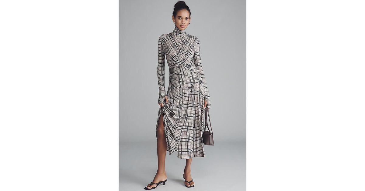brown knit dress maxi HADLEY CHOC SLEEVED MAXI DRESS main image 0