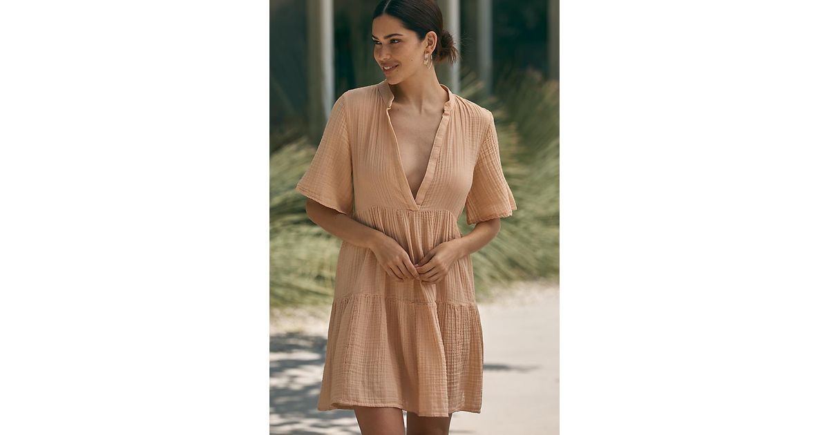 the kallie flowy tunic dress Bella Dahl Flowy Cami Maxi Dress in White main image 0